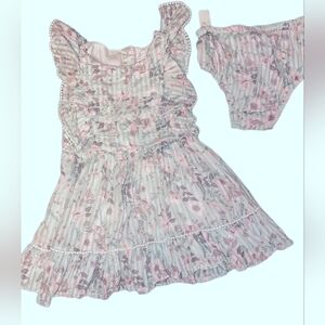 ****5 For $25**** Adorable dress with bloomers, Shabby Chic, 18 months NWT